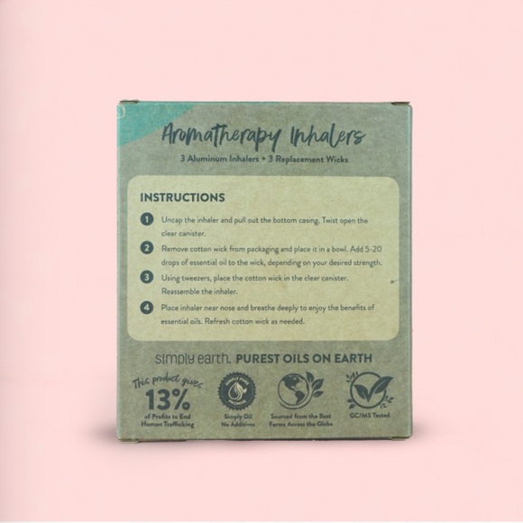 Simply Earth Aroma Therapy Essential Oil Inhalers - Picture 3 of 5